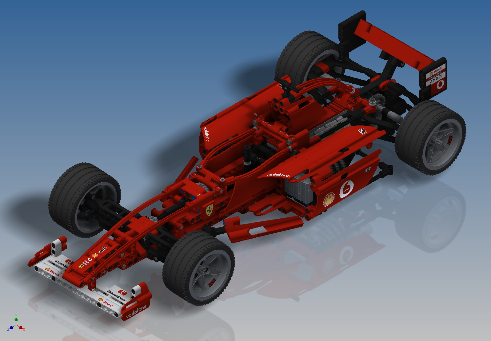 ferrari f1赛车1比10LEGO