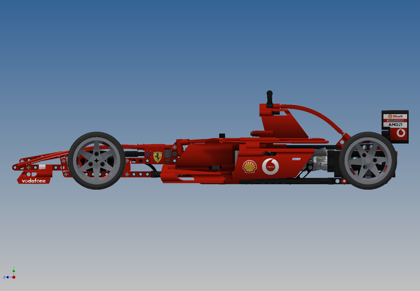 ferrari f1赛车1比10LEGO