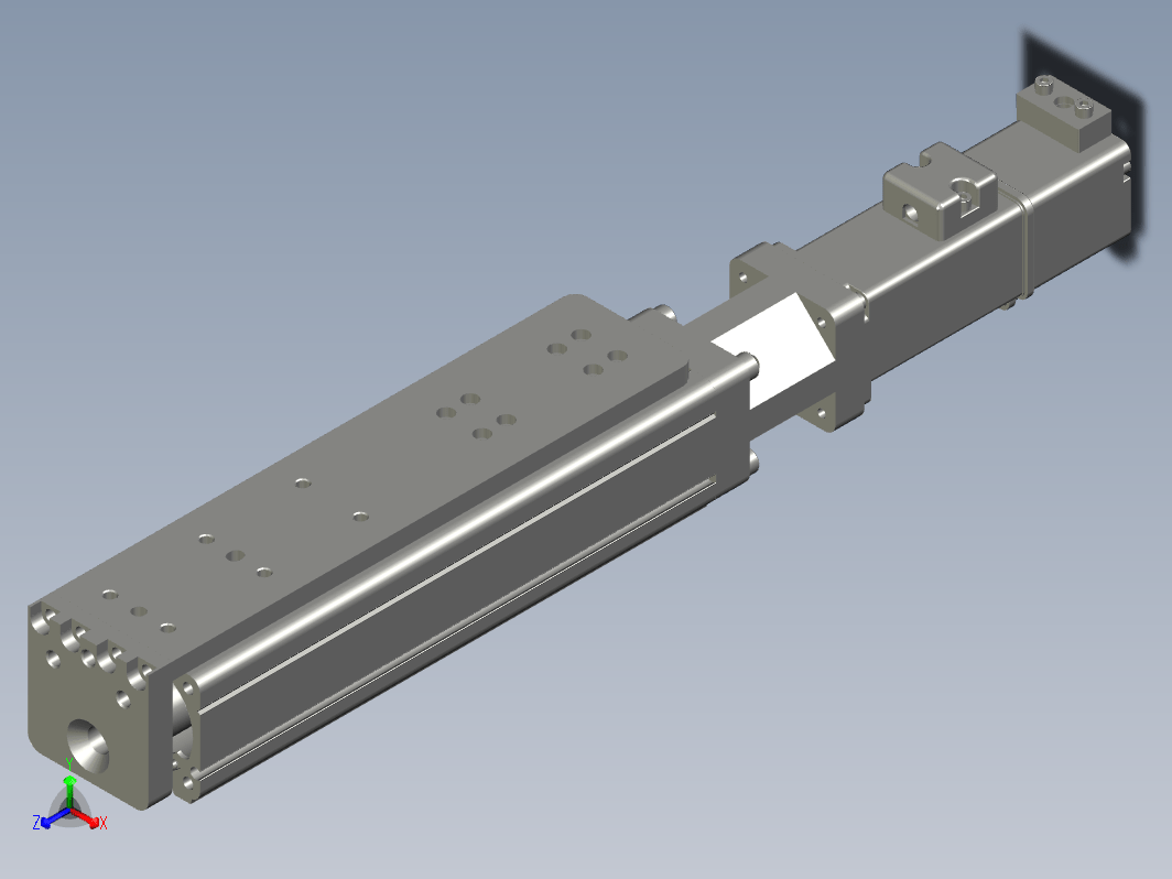 C25-100-1210-D-T100W-L紧凑型电动缸 导轨导向推杆 缸径25mm