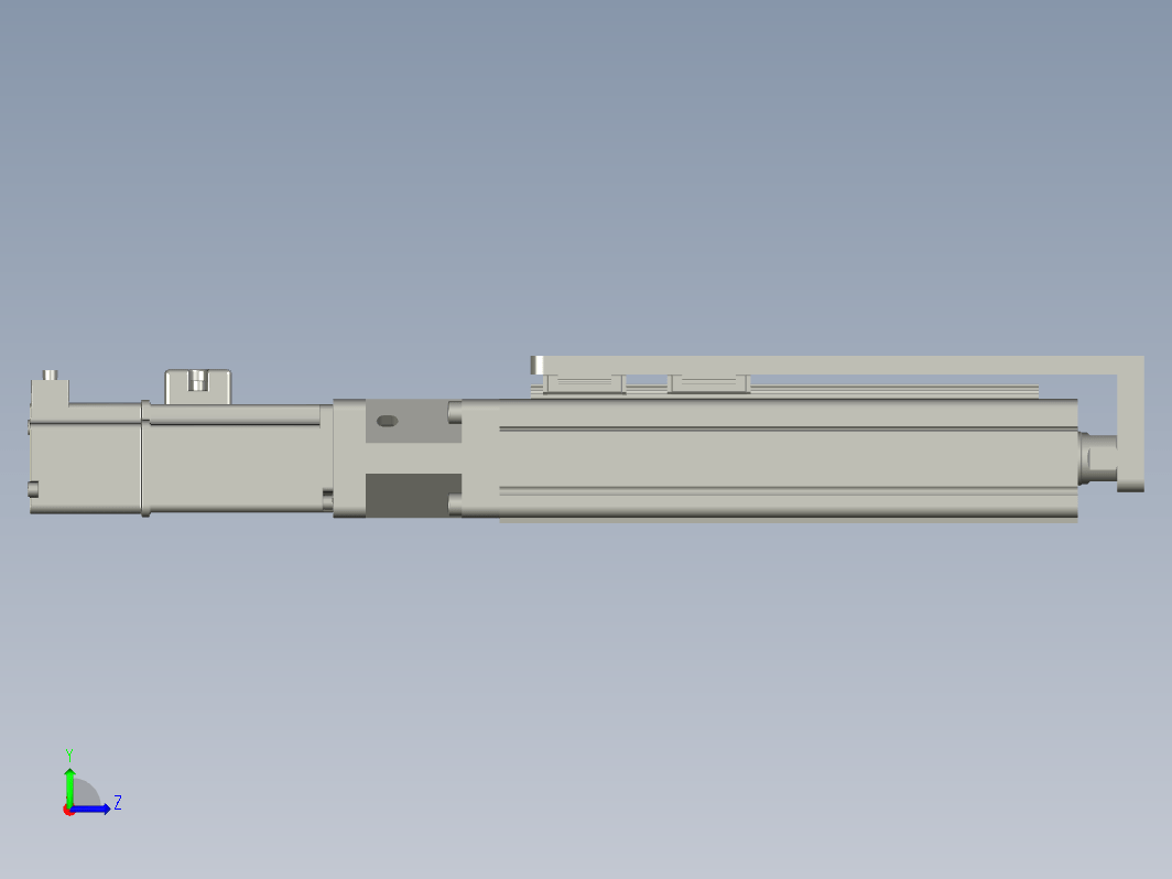 C25-100-1210-D-T100W-L紧凑型电动缸 导轨导向推杆 缸径25mm