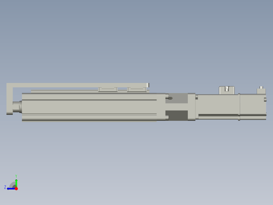 C25-100-1210-D-T100W-L紧凑型电动缸 导轨导向推杆 缸径25mm