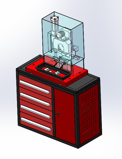 精密电子切割机三维模型设计