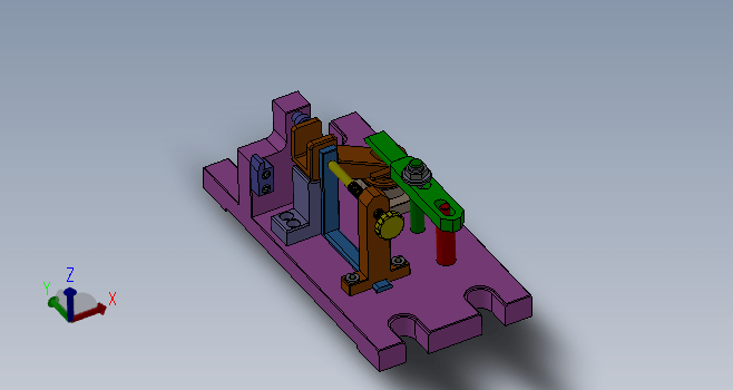 摇臂加工工艺及铣槽夹具设计 SW+CAD+说明书