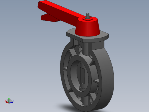 DN100对夹式手动蝶阀