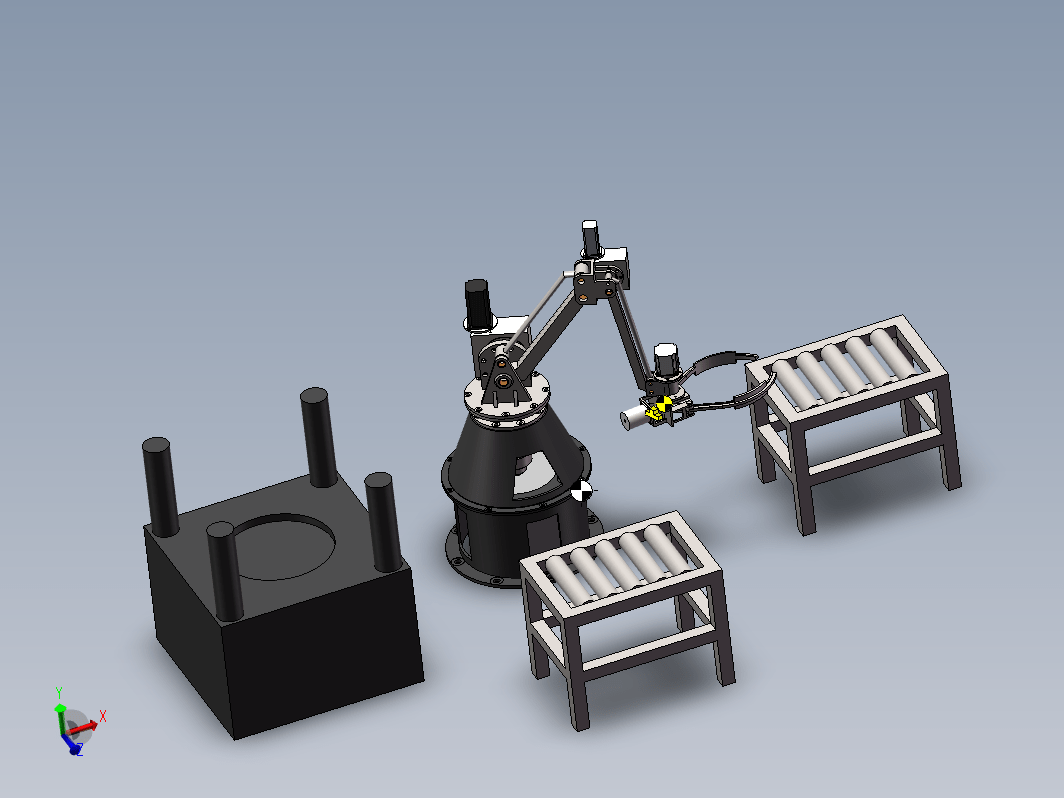 车轮轮毂搬运机械手的机械结构设计三维SW2012带参+CAD+说明书