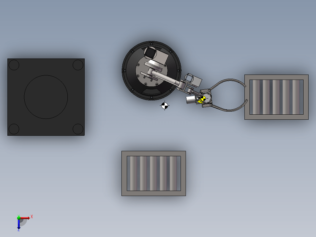 车轮轮毂搬运机械手的机械结构设计三维SW2012带参+CAD+说明书