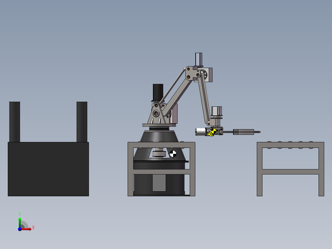 车轮轮毂搬运机械手的机械结构设计三维SW2012带参+CAD+说明书