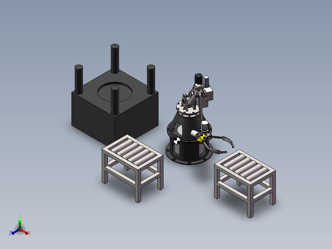 车轮轮毂搬运机械手的机械结构设计三维SW2012带参+CAD+说明书