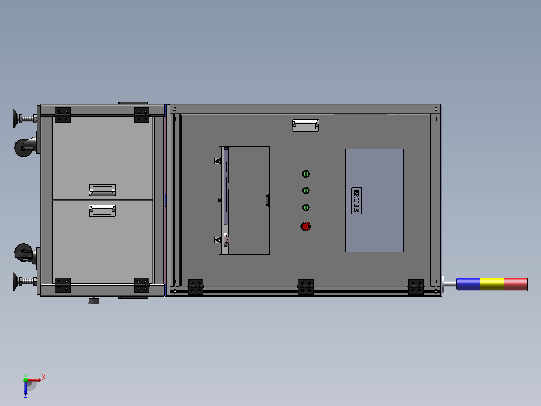 皮带来料+拍照对位扫码三轴模组带动吸头吸附贴标机3D+工程图+清单BOM