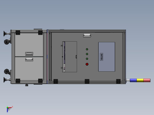 皮带来料+拍照对位扫码三轴模组带动吸头吸附贴标机3D+工程图+清单BOM缩略图