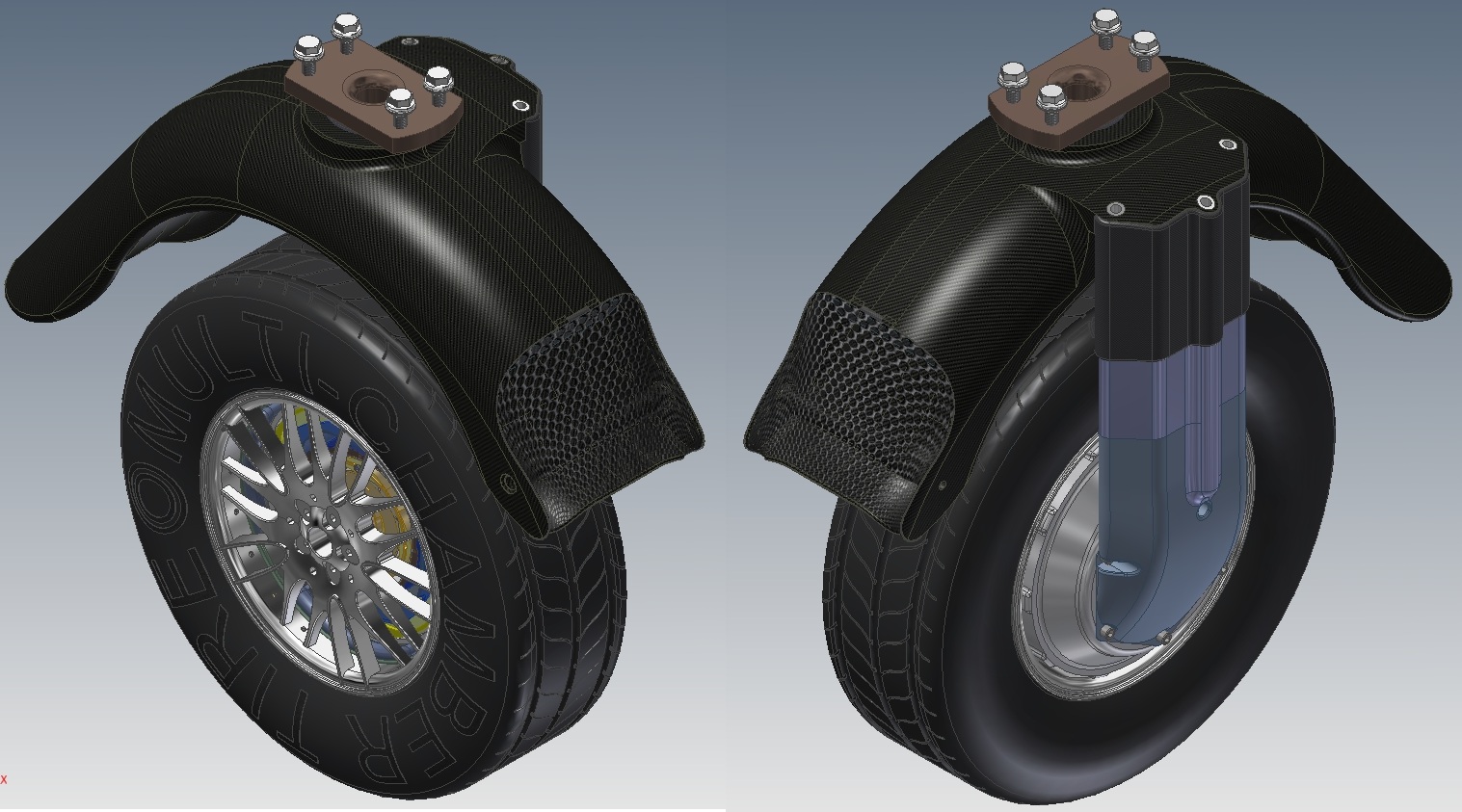 EB+轮内驱动马达+无刷发动机+电动车+3D建模