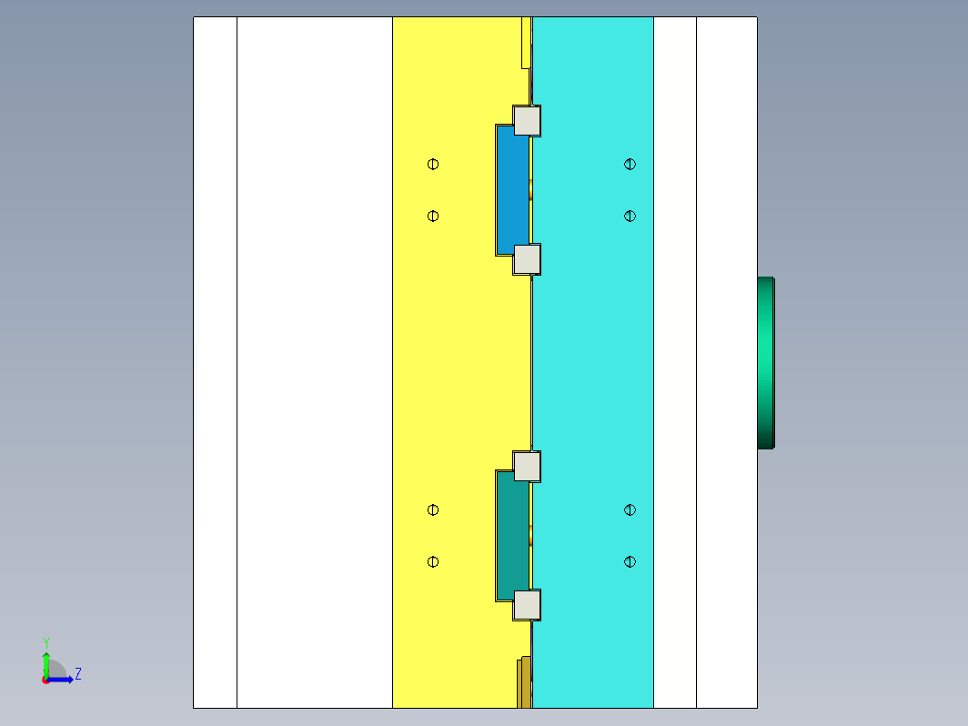 方形电器盒注塑模具3D+CAD图纸