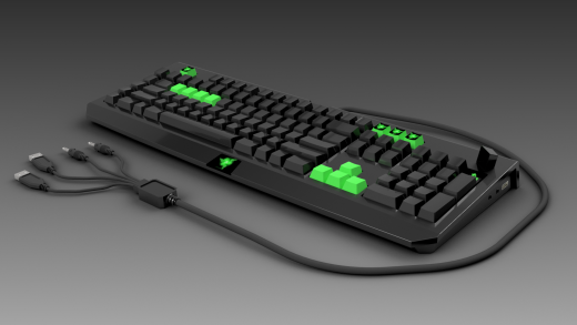 Razer Blackwidow键盘模型
