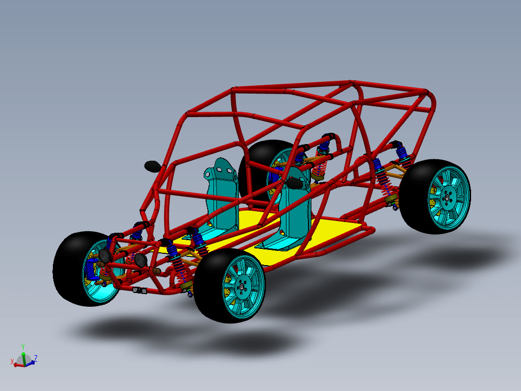 Buggy-131钢管赛车框架结构