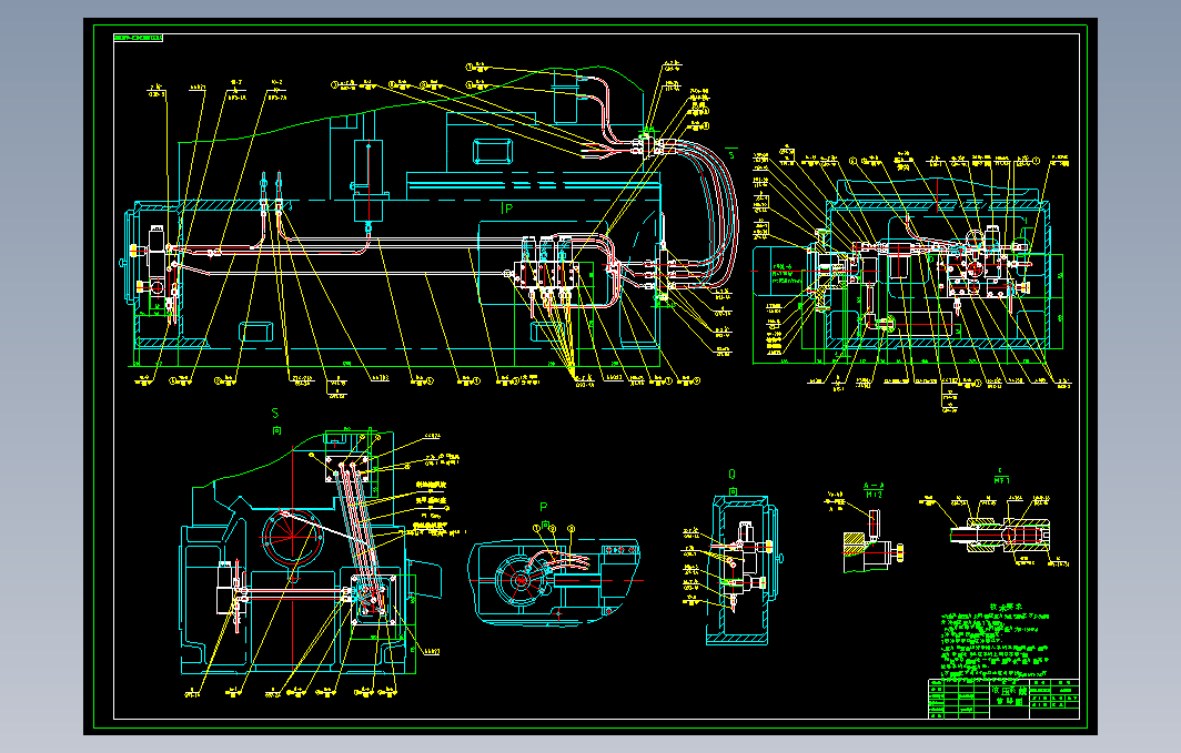 滚齿机液压系统管路图_