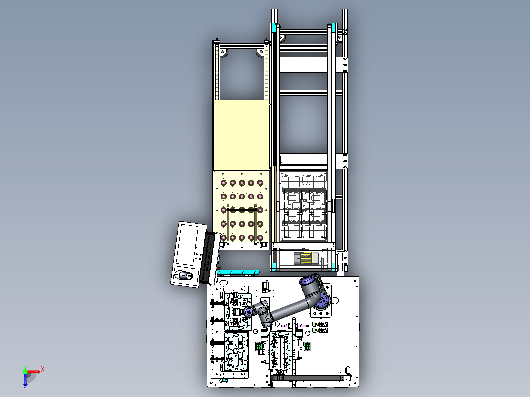 组装治具装载机，含UR机械手，供料仓，轨道，供料仓等