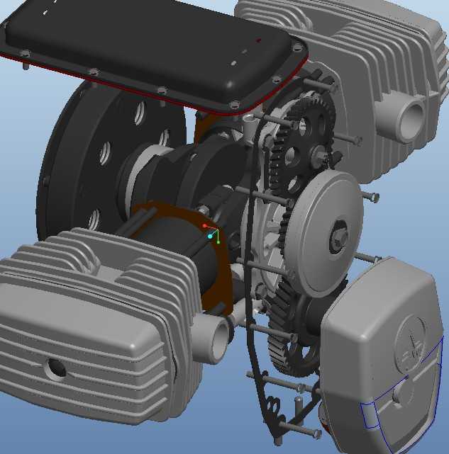 摩托车发动机PROE设计