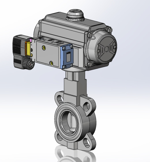 Burkert 型8803蝶阀DN50, 带气动执行器和先导阀缩略图