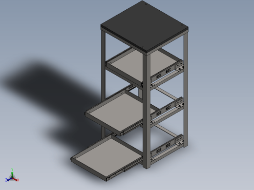 带三层抽屉工具柜