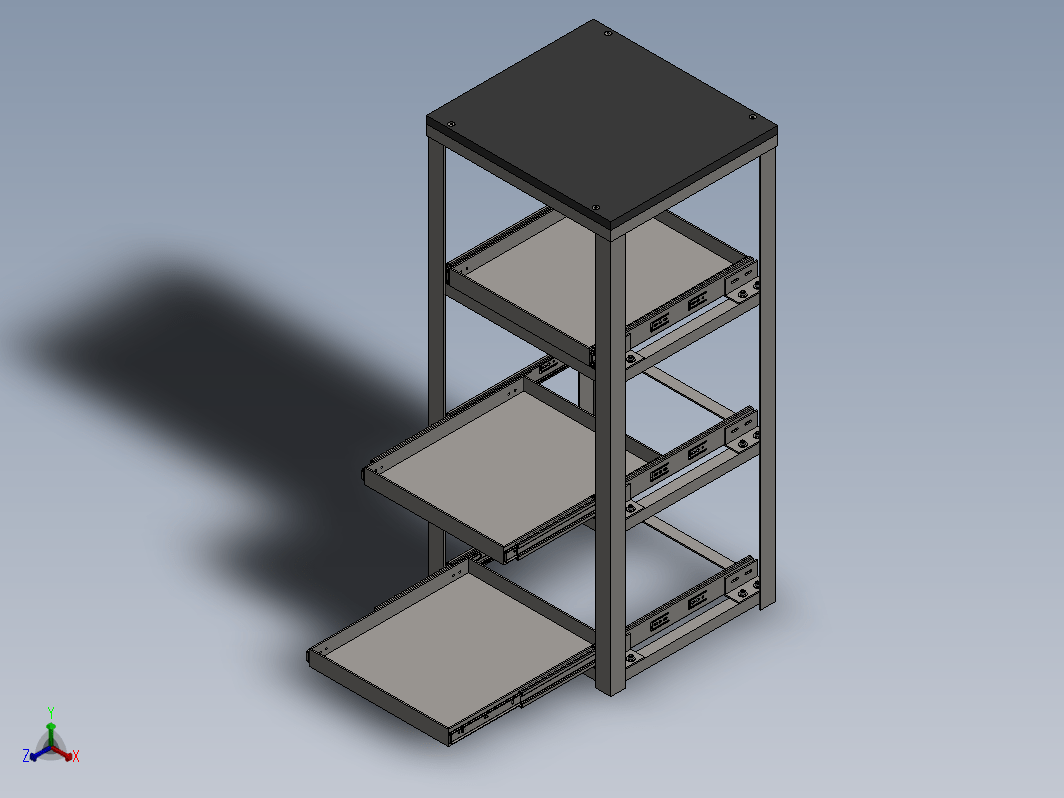 带三层抽屉工具柜