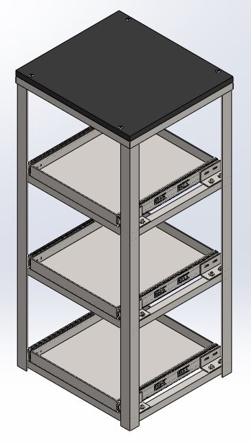 带三层抽屉工具柜