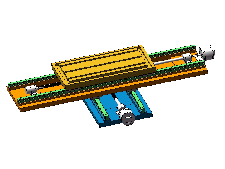 数控XY滑轨工作台模型