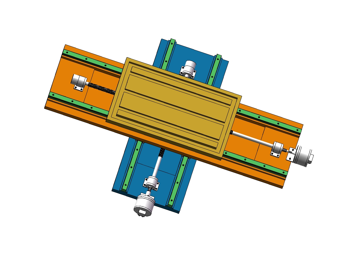 数控XY滑轨工作台模型