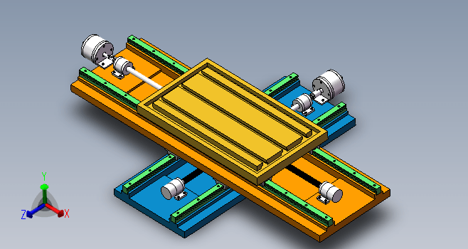 数控XY滑轨工作台模型