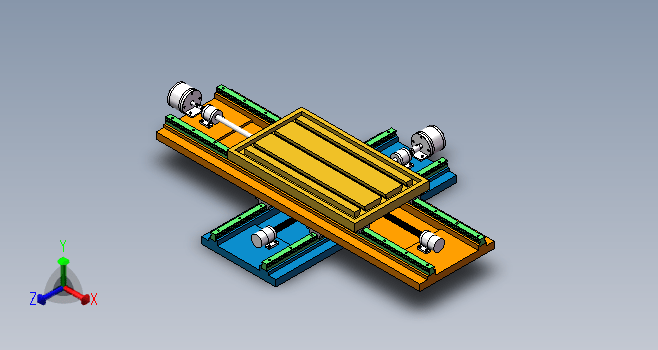 数控XY滑轨工作台模型
