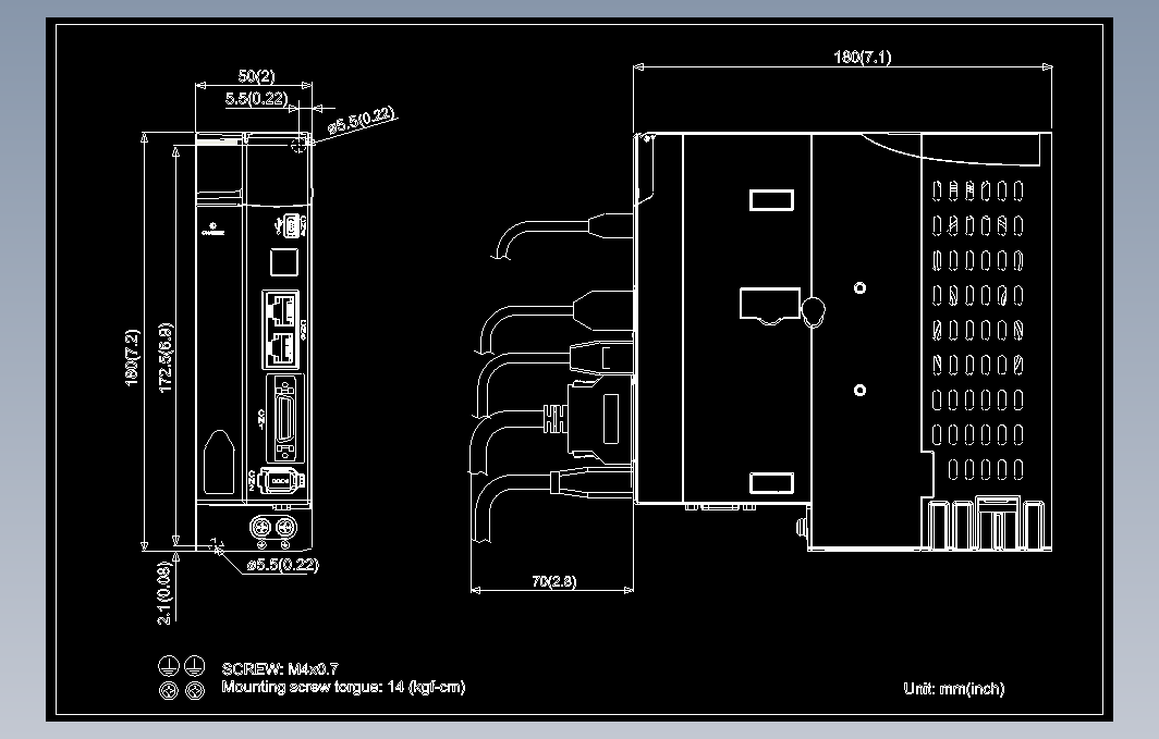 伺服电机ASD-A3-0721- F图纸