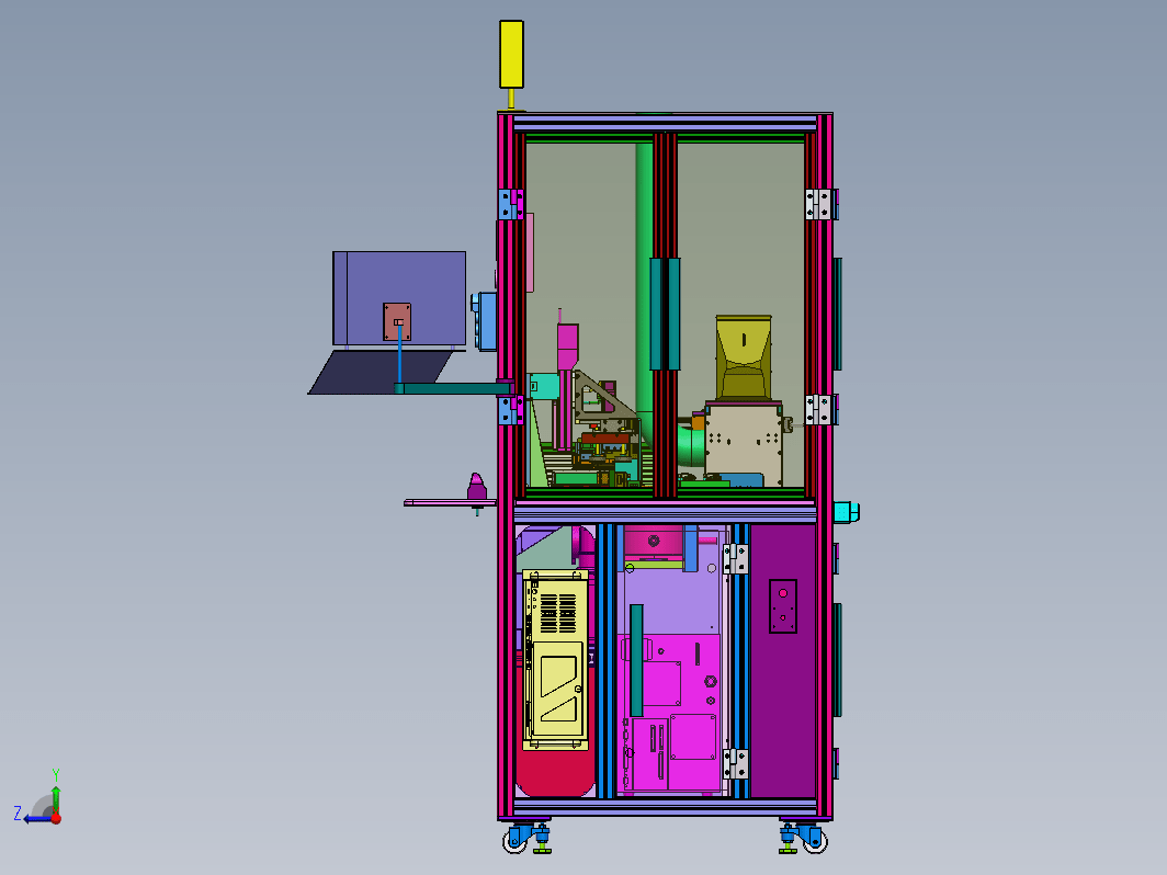 芯片读取及激光打码机全套3D+2D+BOM+电气图+程序等