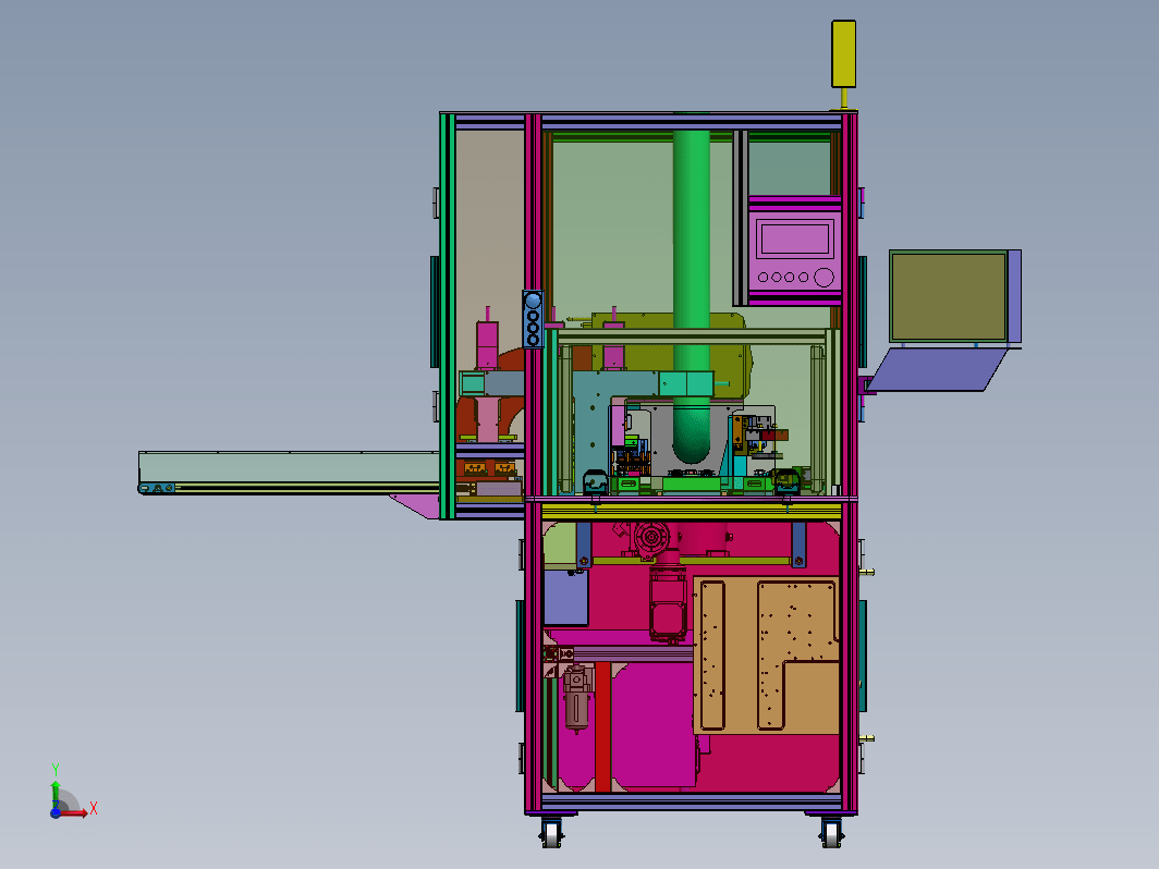 芯片读取及激光打码机全套3D+2D+BOM+电气图+程序等