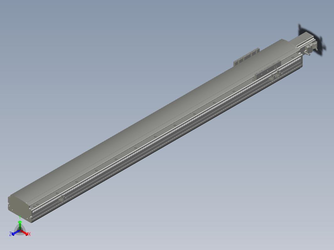 2019 新款120mm宽度双导轨单轴精密直线模组模型.120BS.L1100.400W.3D