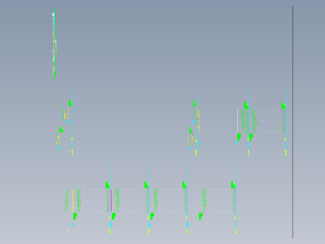 钢结构二层15x28钢结构CAD