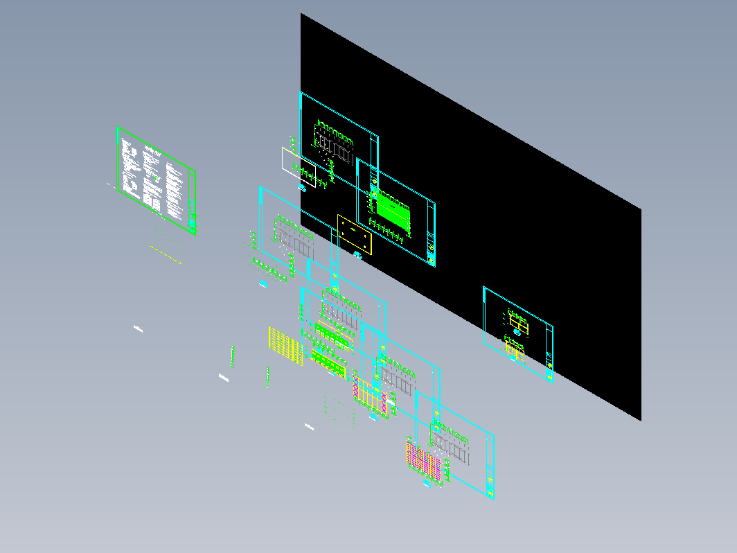 钢结构二层15x28钢结构CAD