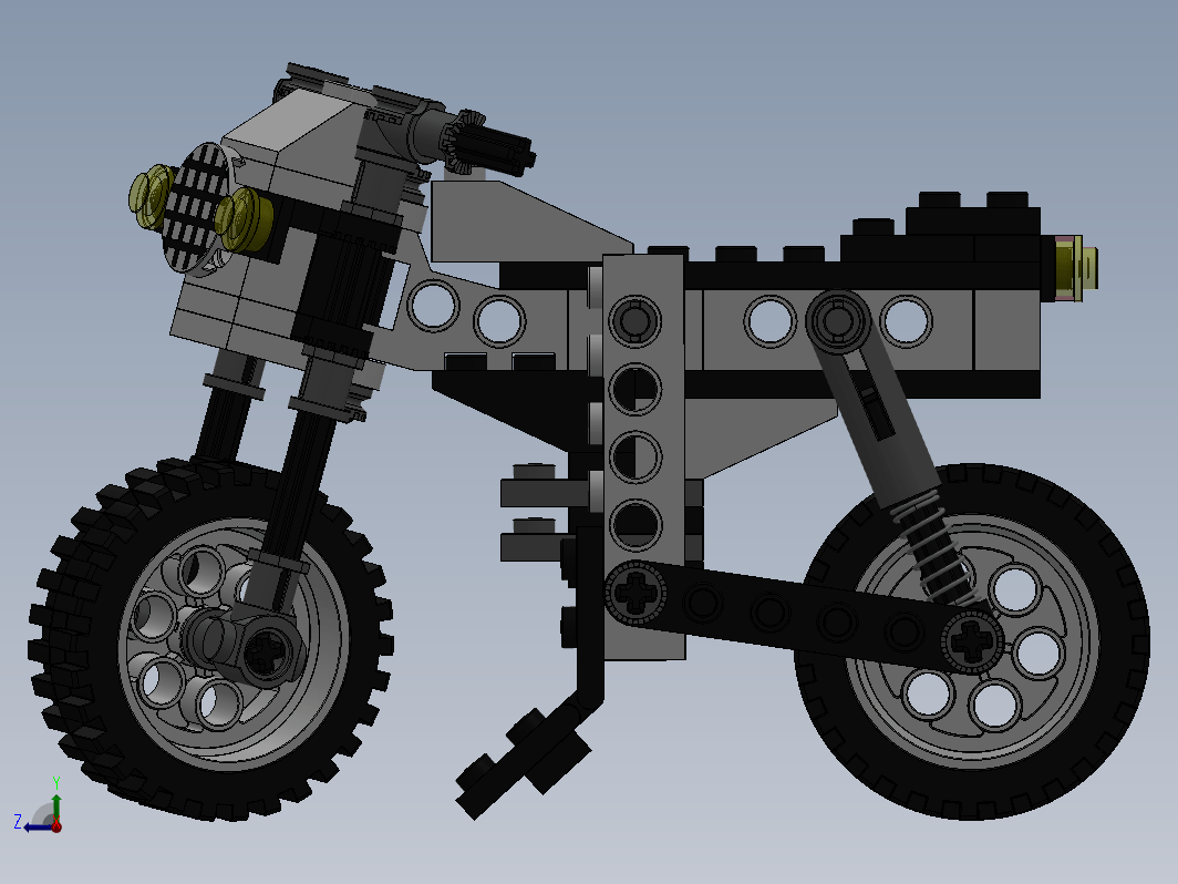 乐高科技组Lego 8810摩托车图纸