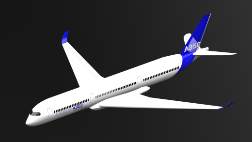 简易Airbus A350客机缩略图