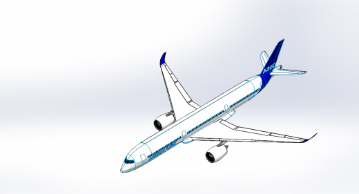 简易Airbus A350客机缩略图