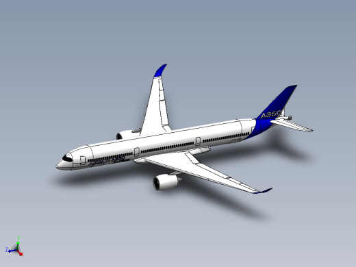 简易Airbus A350客机缩略图