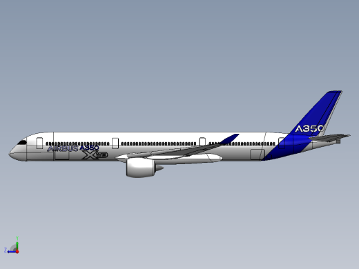简易Airbus A350客机缩略图