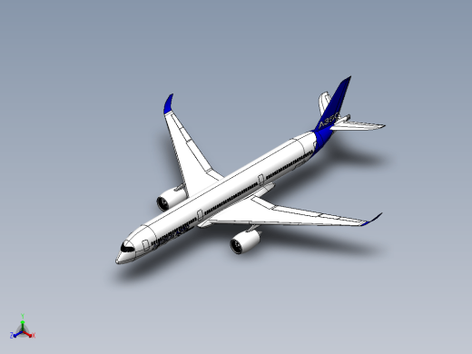 简易Airbus A350客机缩略图