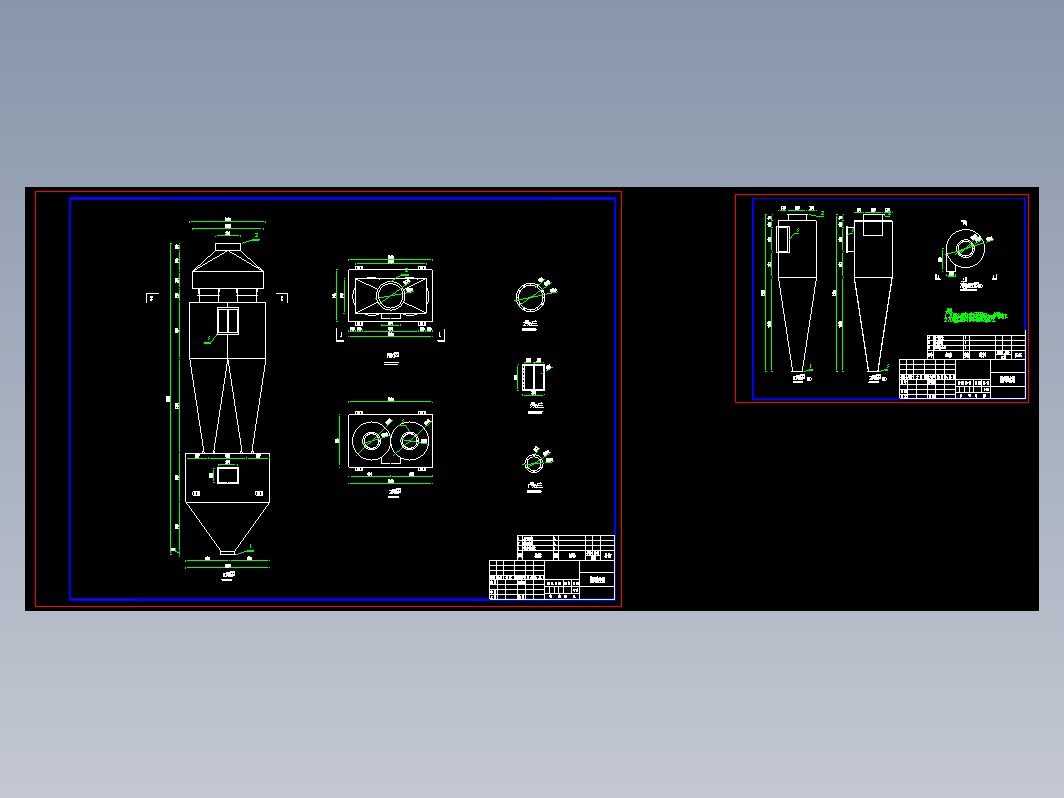 旋风除尘器CAD