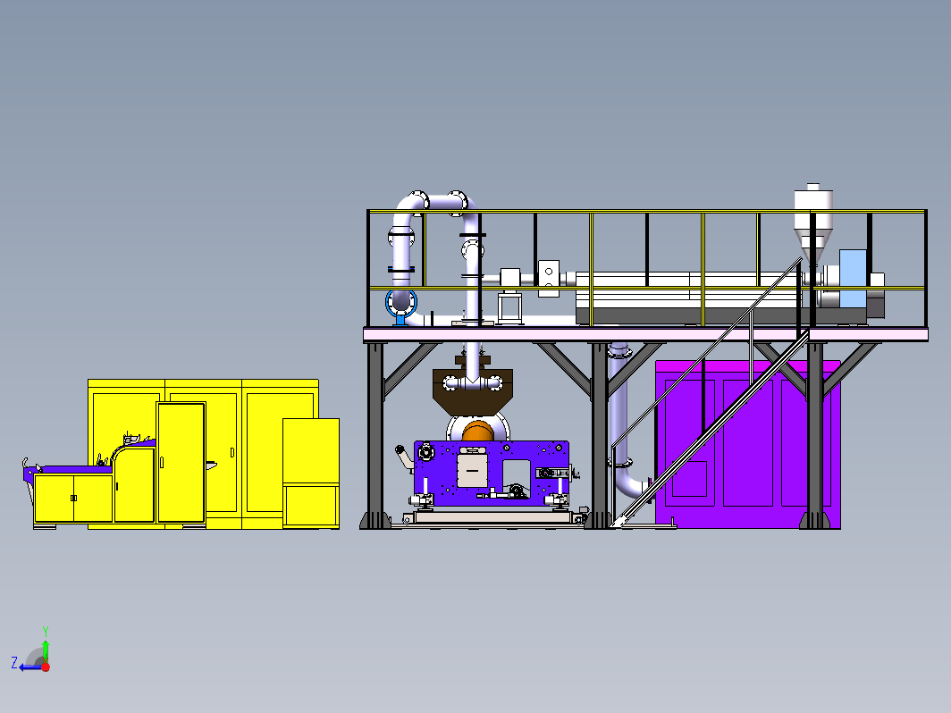 2400熔喷布生产设备(熔喷机)3D+工程图+CAD+PDF