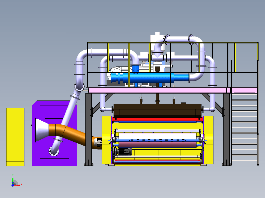 2400熔喷布生产设备(熔喷机)3D+工程图+CAD+PDF