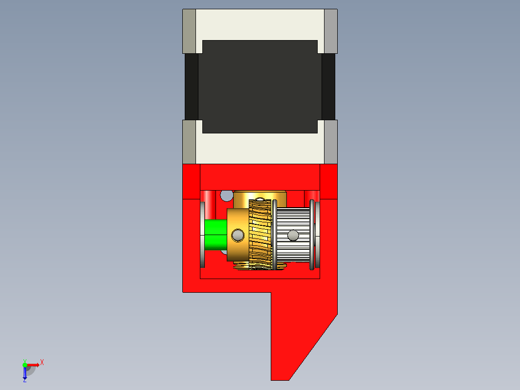 蜗杆传动的 3D 打印机的小型 z 轴皮带传动装置