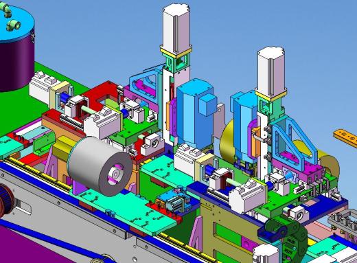 全自动插孔机，设备自动对Tray分料、进料、顶升、定位夹紧功能缩略图