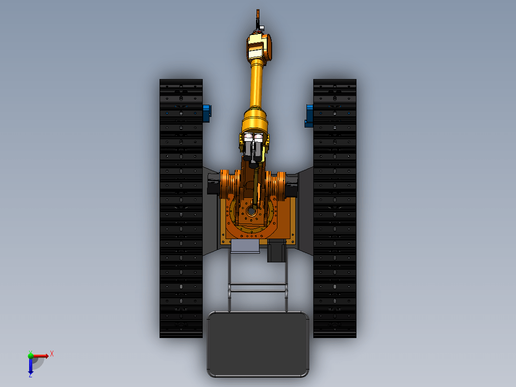 履带式垃圾清理车三维SW2016带参+CAD+说明书