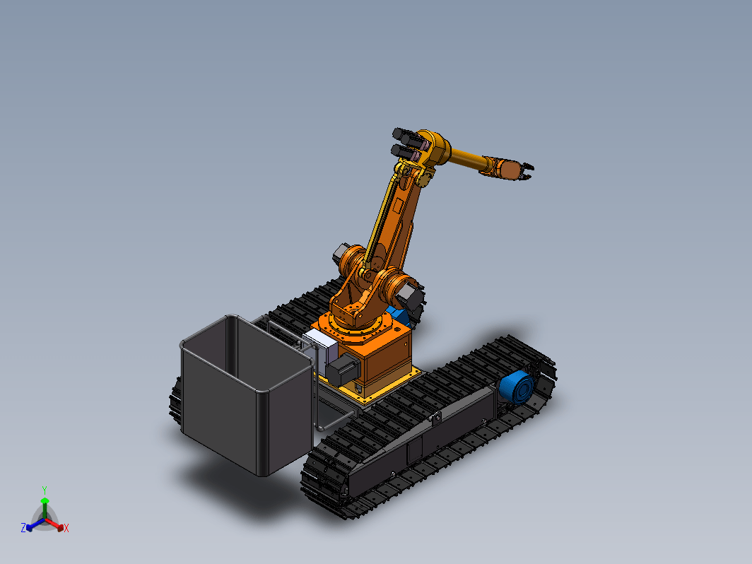 履带式垃圾清理车三维SW2016带参+CAD+说明书