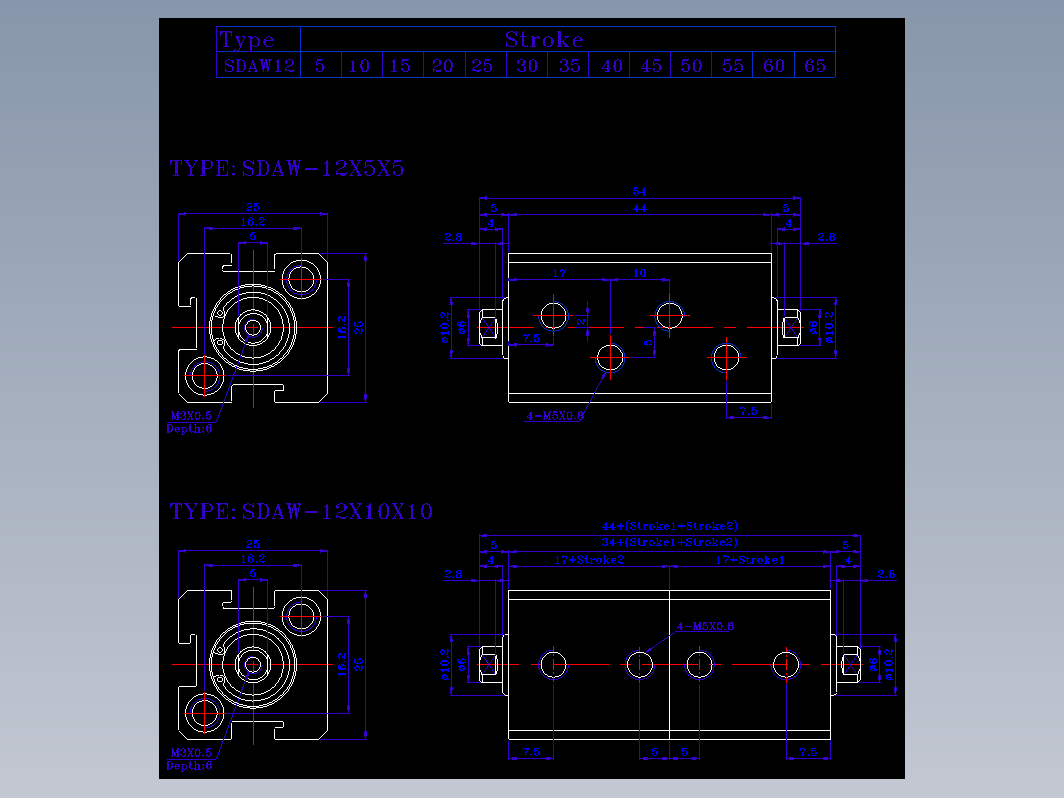 SDA气缸 83-SDAW-12-BZN