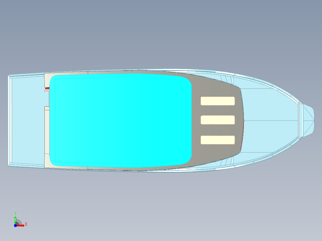 休闲游艇模型